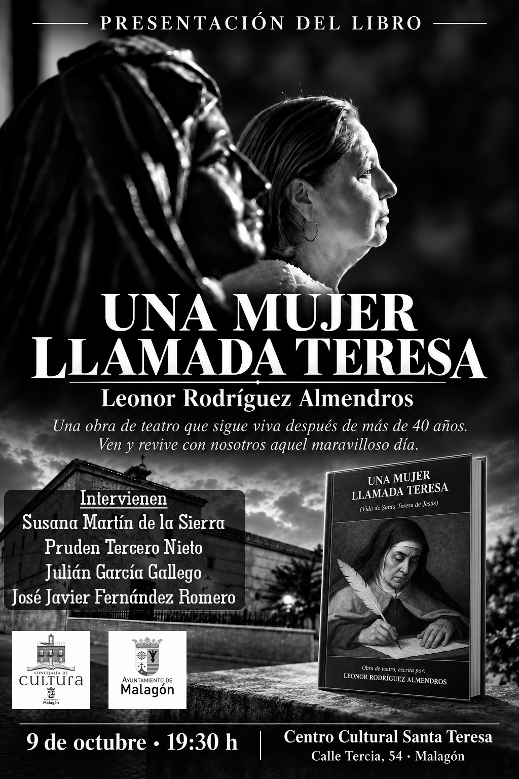 Cartel de la presentación de «Una mujer llamada Teresa»